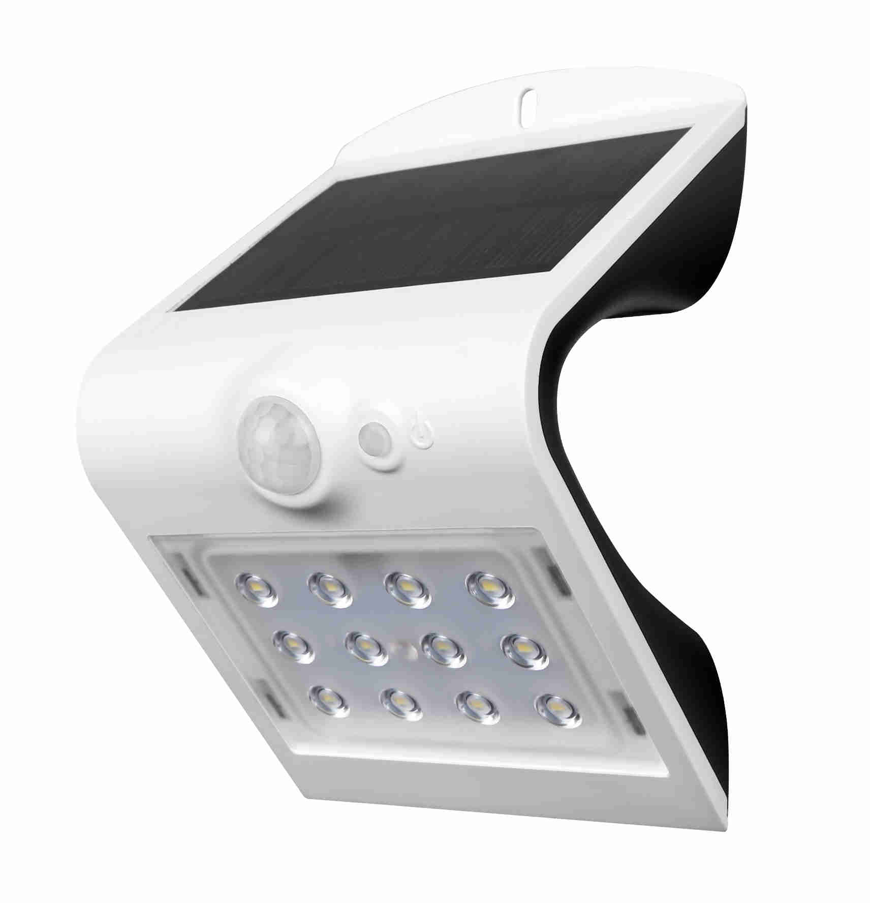 Blulaxa LED Solarleuchte IP65 1,5 Watt weiß mit Bewegungsmelder