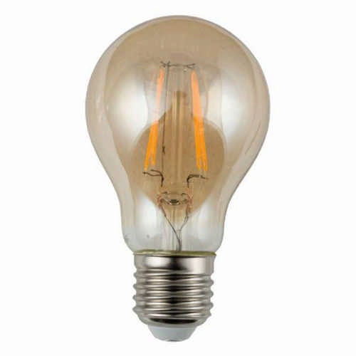 HEITRONIC - LED Leuchtmittel E27 Glühfadenimitiation goldener Glaskolben warmweiss A60 flackerfrei 4 Watt E27 Warmweiss 2200 Kelvin