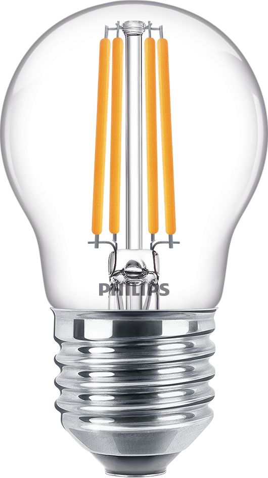 Philips Classic LEDluster Tropfenlampe 6,5 Watt E27 827 2700 Kelvin warmweiß extra P45 klar