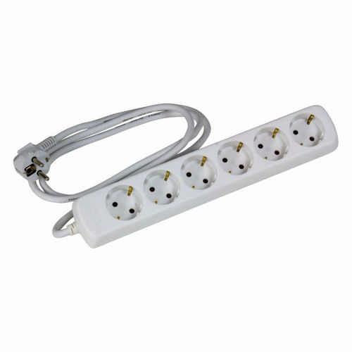 HEITRONIC - Steckdose 6-fach weiß 3G1,5 qmm 1,5 Meter 3680 Watt HEITRONIC - Steckdose 6-fach weiß 3G1,5 qmm 1,5 Meter 3680 Watt