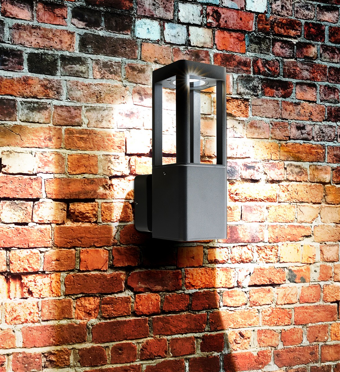 HEITRONIC - LED Wandleuchte TOSKANA II in anthrazit, quadratisch HEITRONIC - LED Wandleuchte TOSKANA II in anthrazit, quadratisch