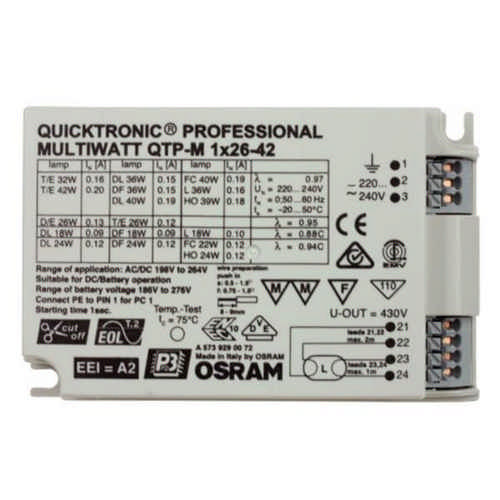 Osram EVG QTP-M 2x26-32 Multiwatt PL-C26 PL-T26/32/1x42 PL-L18/24/36 Dulux-F18/24/36 T5C1x22+1x40/2x22 TL524/39 TLD18