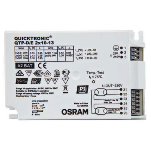 Osram - Elektronisches Vorschaltgerät - EVG -  QTP-D/E 2X10-13/220-240 U electronic ballast