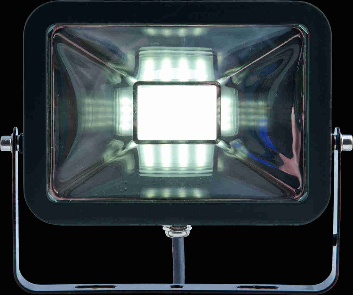 Heitronic LED Flutlichtstrahler OXFORD 20 Watt 1150 Lumen 850 5000 Kelvin Tageslicht 100 Grad schwarz