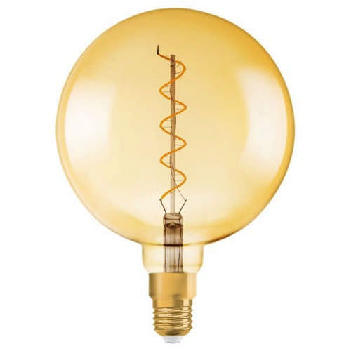 Ledvance/Osram - Osram Parathom LED Filamentlampe Globe200 Vintage 1906 Gold No 28 5 Watt E27 825 Warmweiss extra 2000 Kelvin