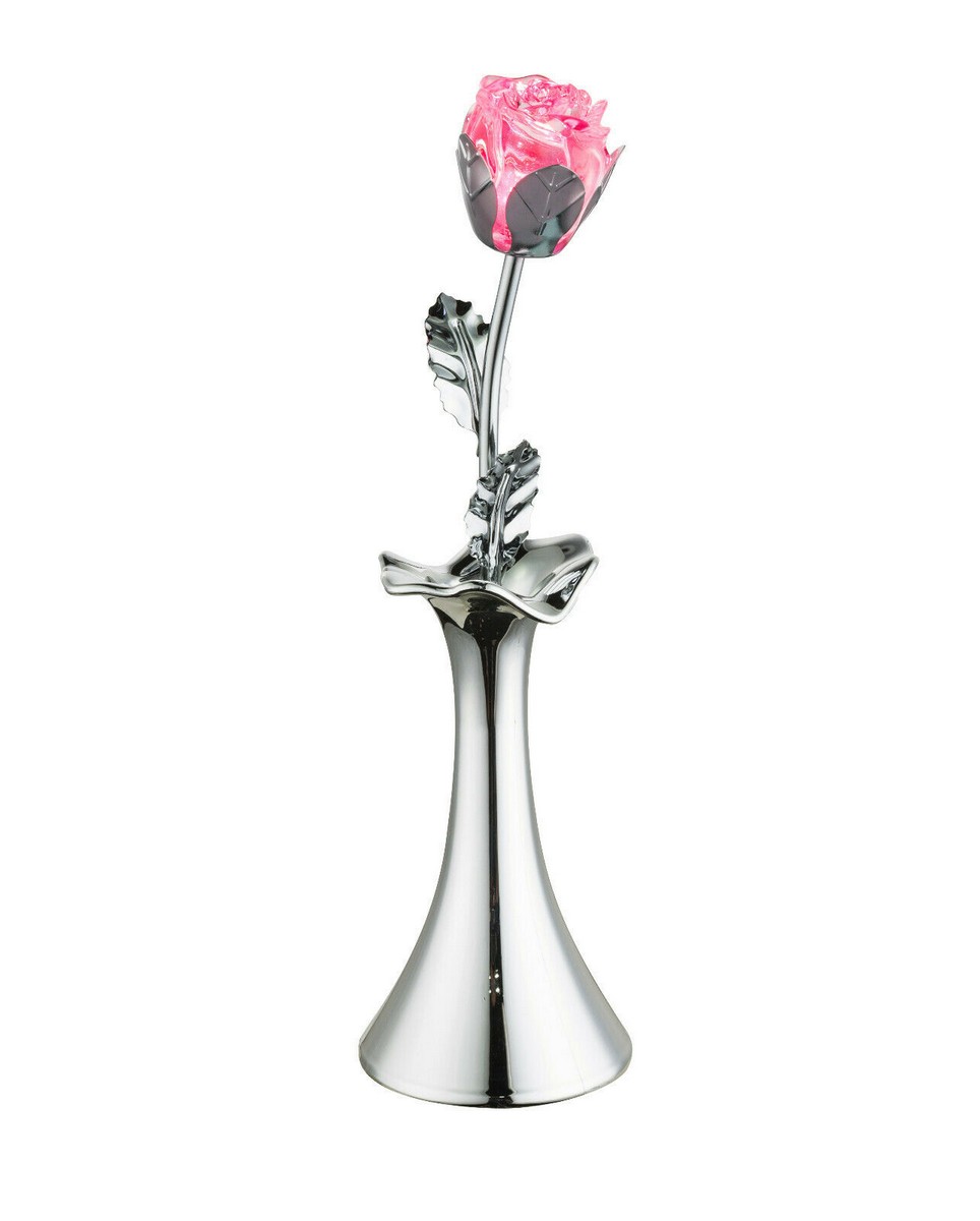 Globo LED Tischleuchte Vase mit Rose Farbwechsel Schalter für 3x AAA Batterie