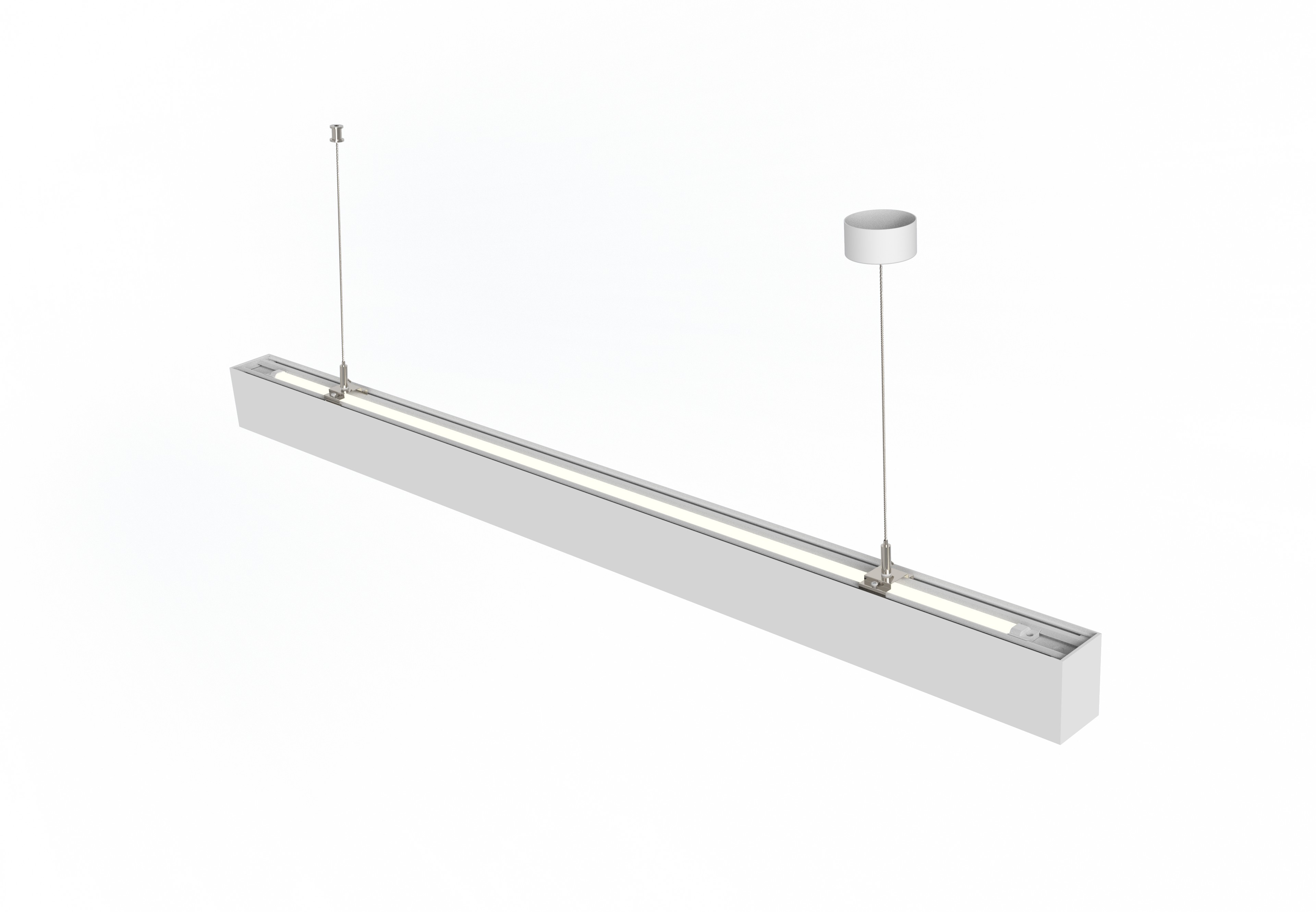 Larsen Linear Pendelleuchte direkt indirekt 4000 Kelvin neutralweiß 46 Watt 6000 Lumen BAP UGR<13 weiß 1500mm CRi>90 (ohne Abhängung)