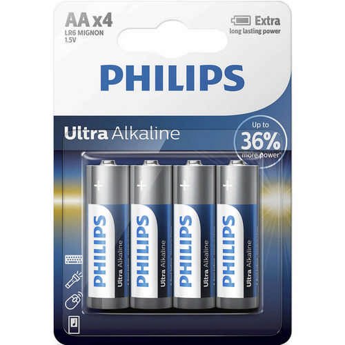 Philips Alkali Extreme Life 4er-Bli LR6 Mignon (AA)