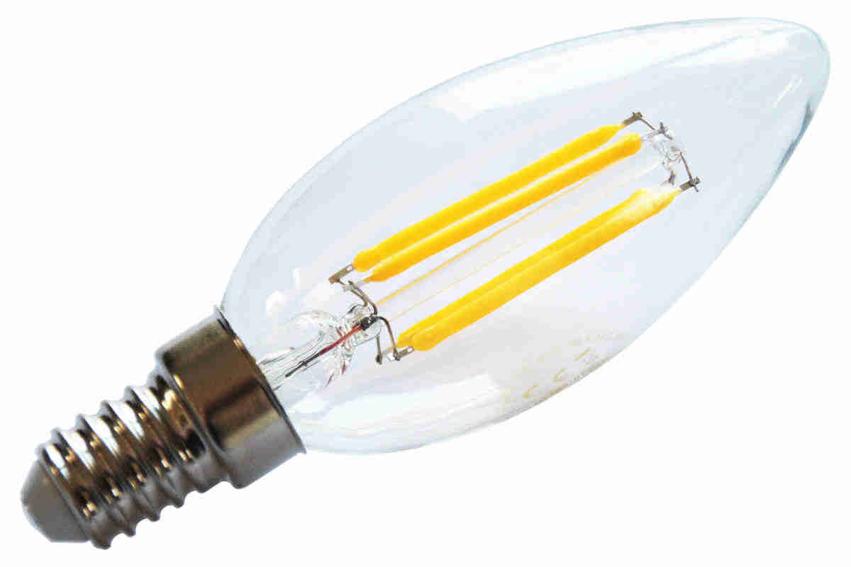 Heitronic LED Kerzenlampe Filament C35 E14 4,5 Watt 420 Lumen 830 3000 Kelvin warmweiß