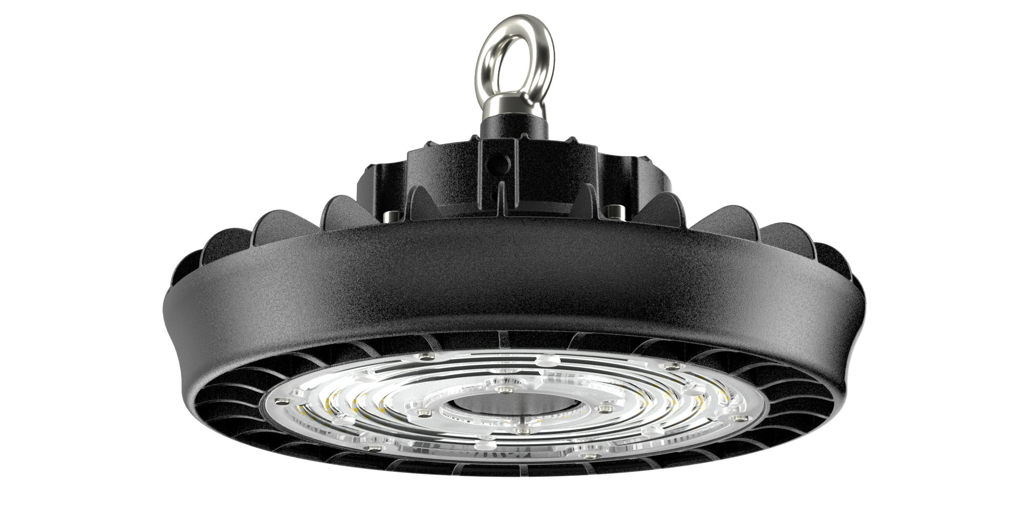 Larsen LED Hallentiefstrahler HighBay II schwarz 100/150/200 Watt 4000 Kelvin neutralweiß 120 Grad mit Öse für Kette