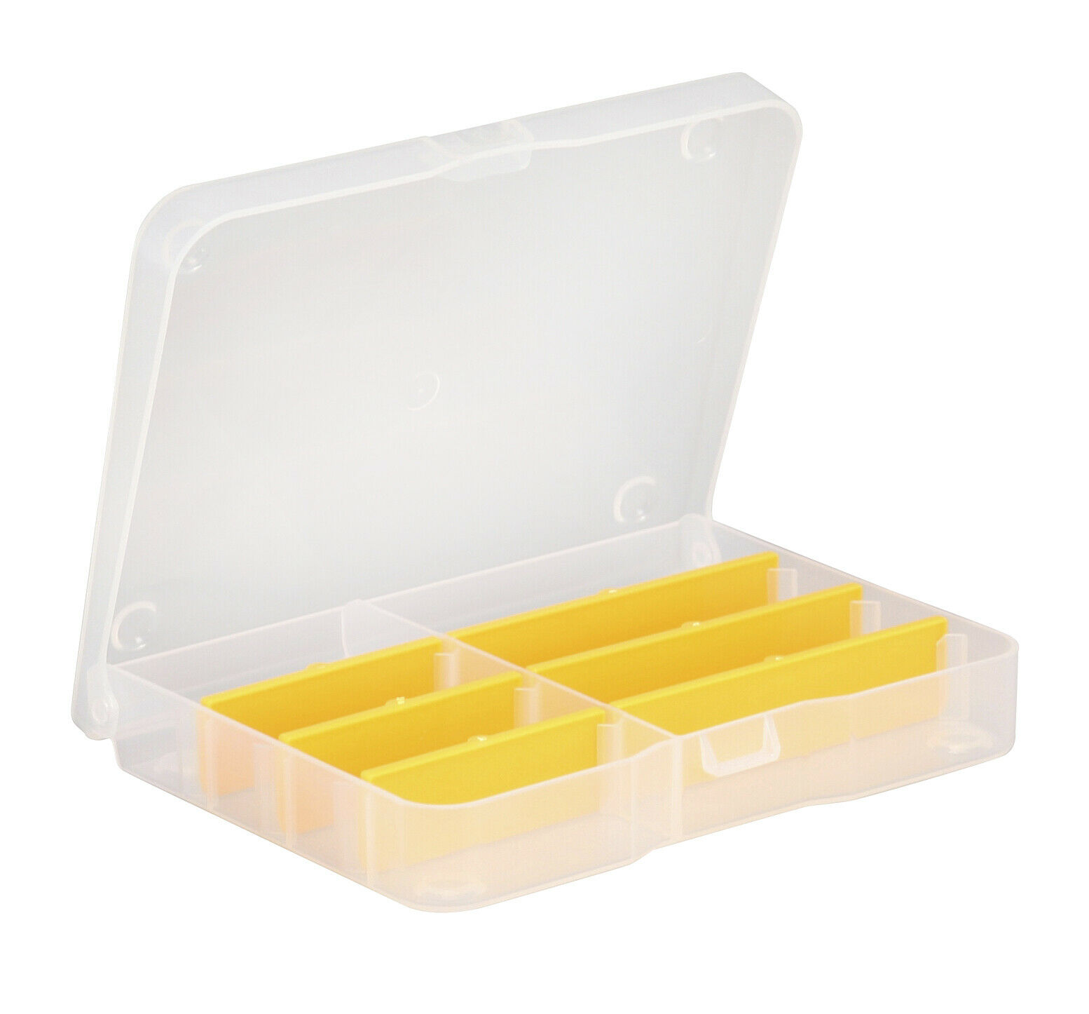 Allit - EuroPlus Basic Sortibox leer mit 2-8 Fächern 175x140x30 Schnappverschluss transparent OHNE Produktetikett