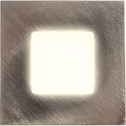 HEITRONIC - LED Panel 75x75mm warmweiss Edelstahloptik 2700 Kelvin