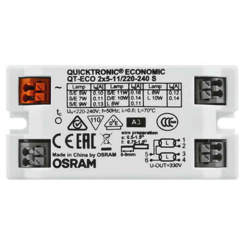 Osram - Elektronisches Vorschaltgerät - EVG - QT-ECO 2x5-11 Watt 220-240V 