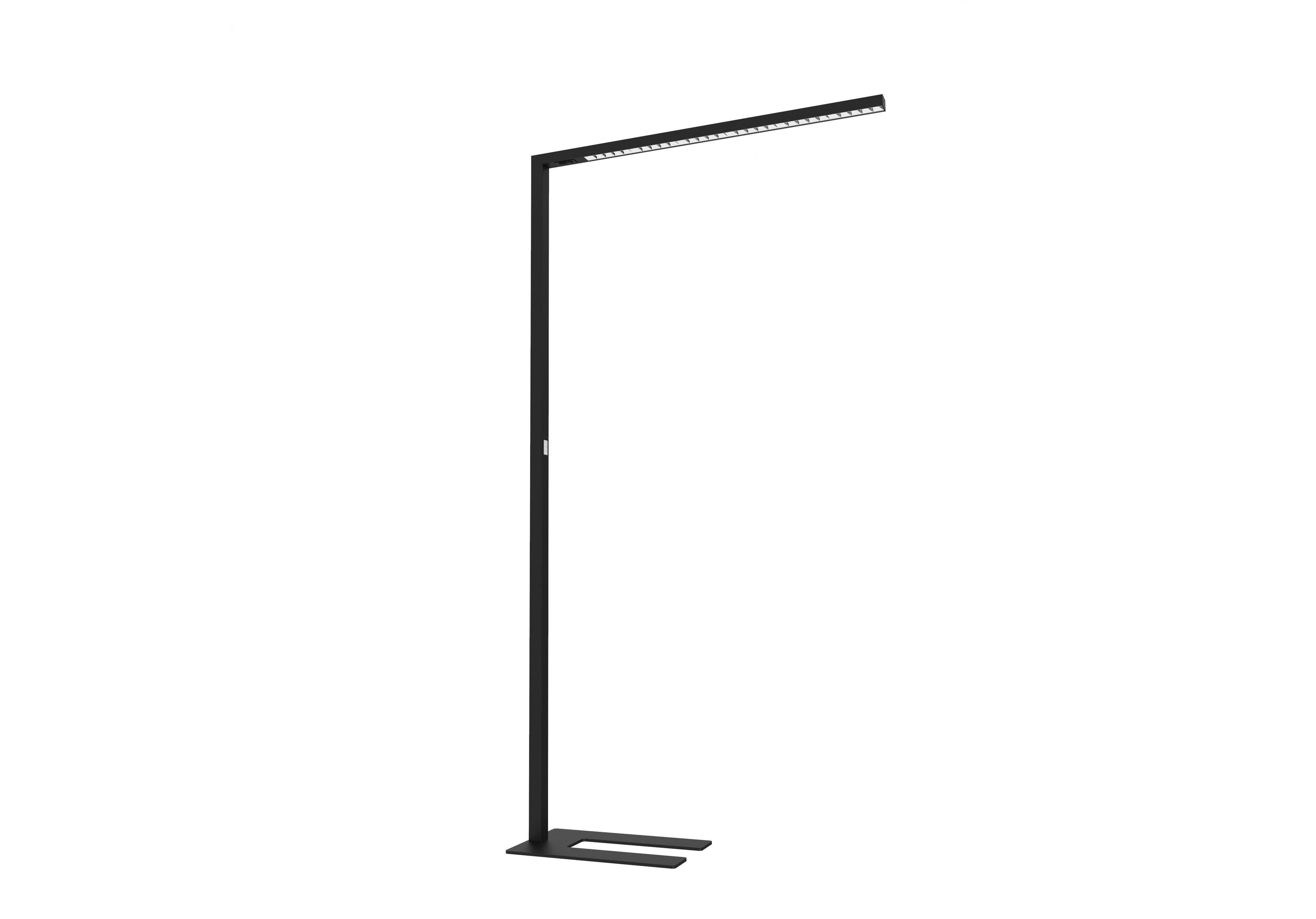 Larsen Linear Stehleuchte direkt indirekt 3000-6500 Kelvin 60 Watt 7500 Lumen dimmbar Präsenzsensor BAP UGR<16 schwarz (besteht aus 2 Kartons)