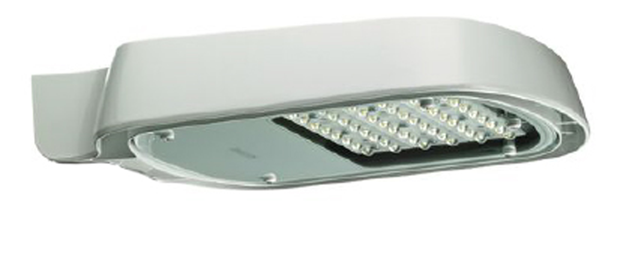 Philips LED Mastleuchte ClearWay BGP303 LED122-3/740 PSR I DWD9 42/60 LIDL RAL 7024 hellgrau mit Streulichtbegrenzung
