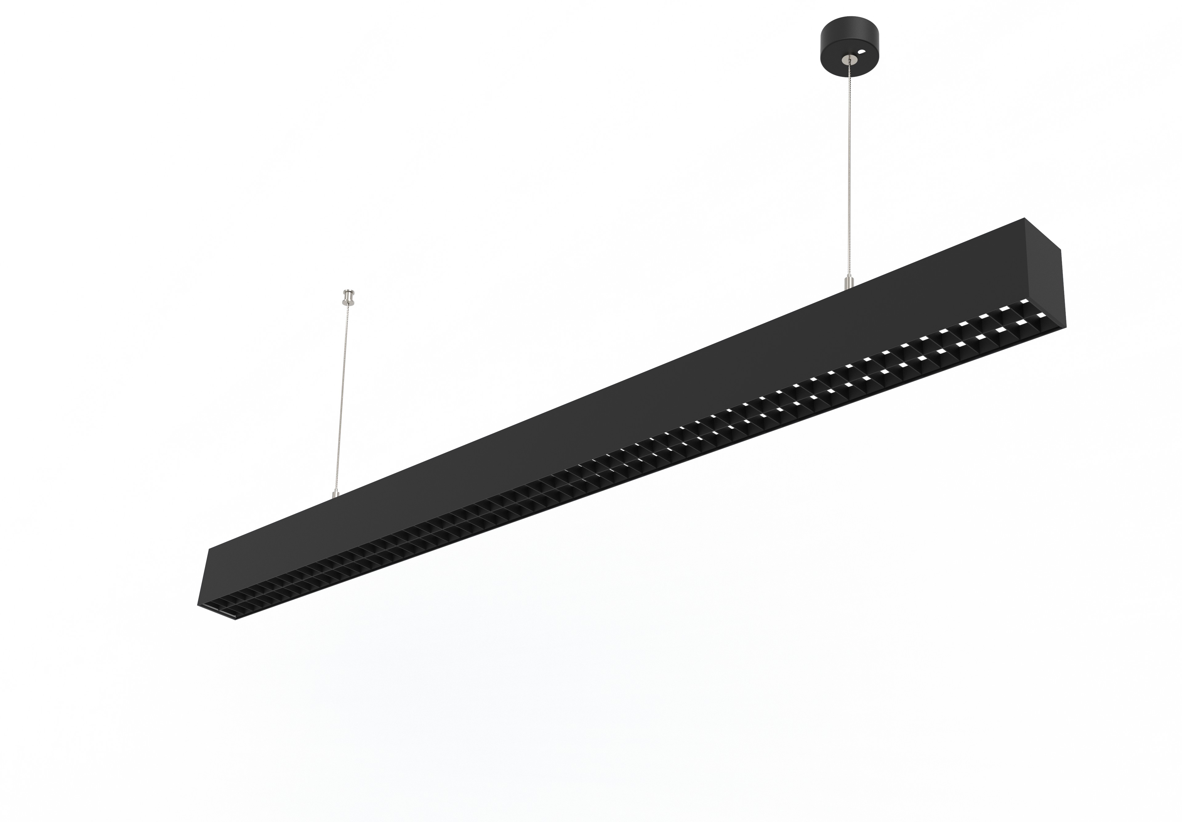 Larsen Linear Anbau- Pendelleuchte direkt 4000 Kelvin neutralweiß 31 Watt 4000 Lumen BAP UGR<13 schwarz 1500mm CRi>90 (ohne Abhängung)