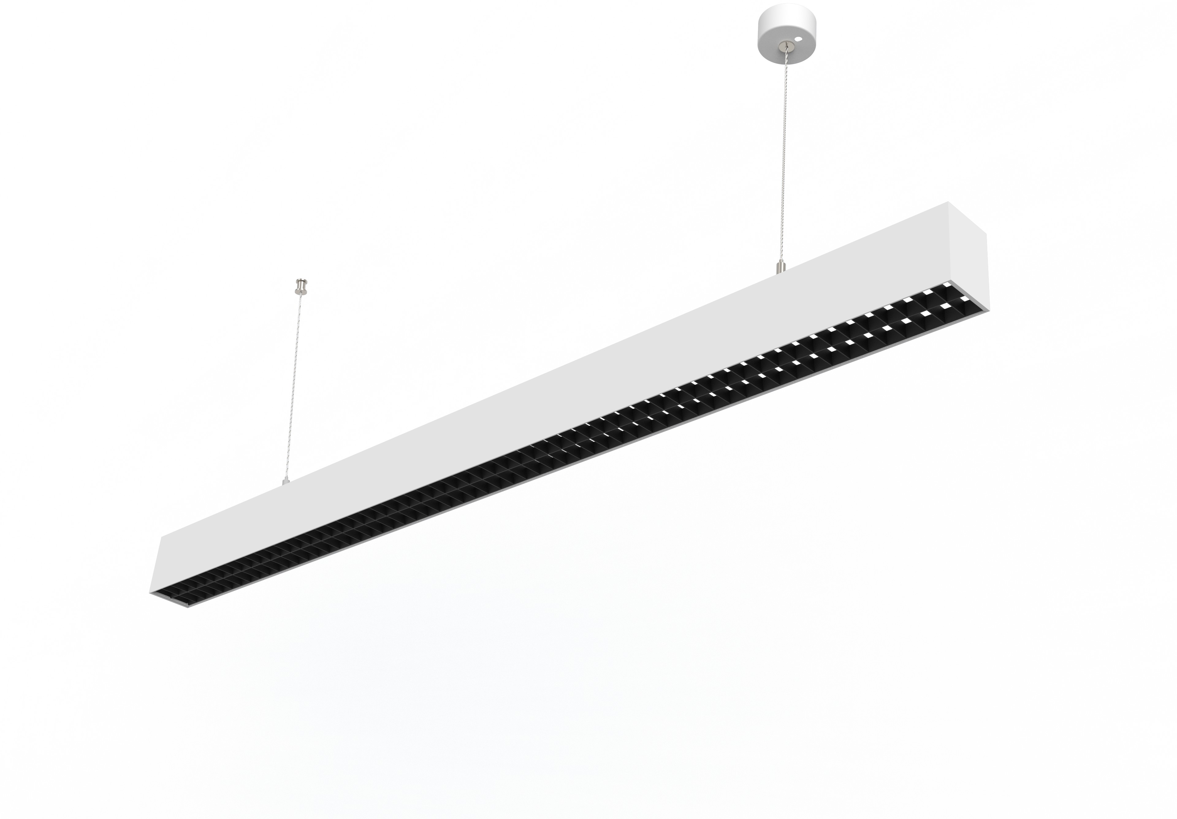Larsen Linear Anbau- Pendelleuchte direkt 4000 Kelvin neutralweiß 31 Watt 4000 Lumen BAP UGR<13 weiß 1500mm CRi>90 (ohne Abhängung)