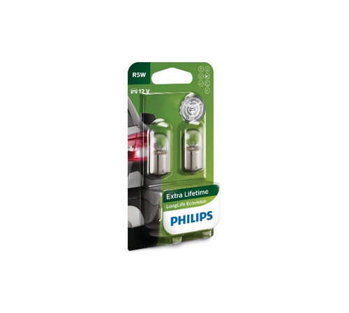 Philips 2 Stueck R5W 12821LLB2 LongerLife Vision 12 Volt 5 Watt BA15s