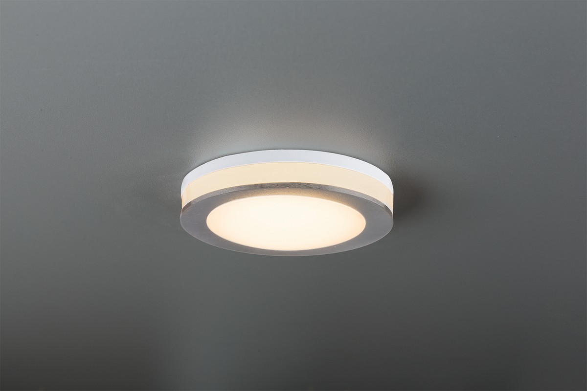HEITRONIC - LED Einbaustrahler 5,5 Watt warmweiss mit Lichtkranz nickel-matt 